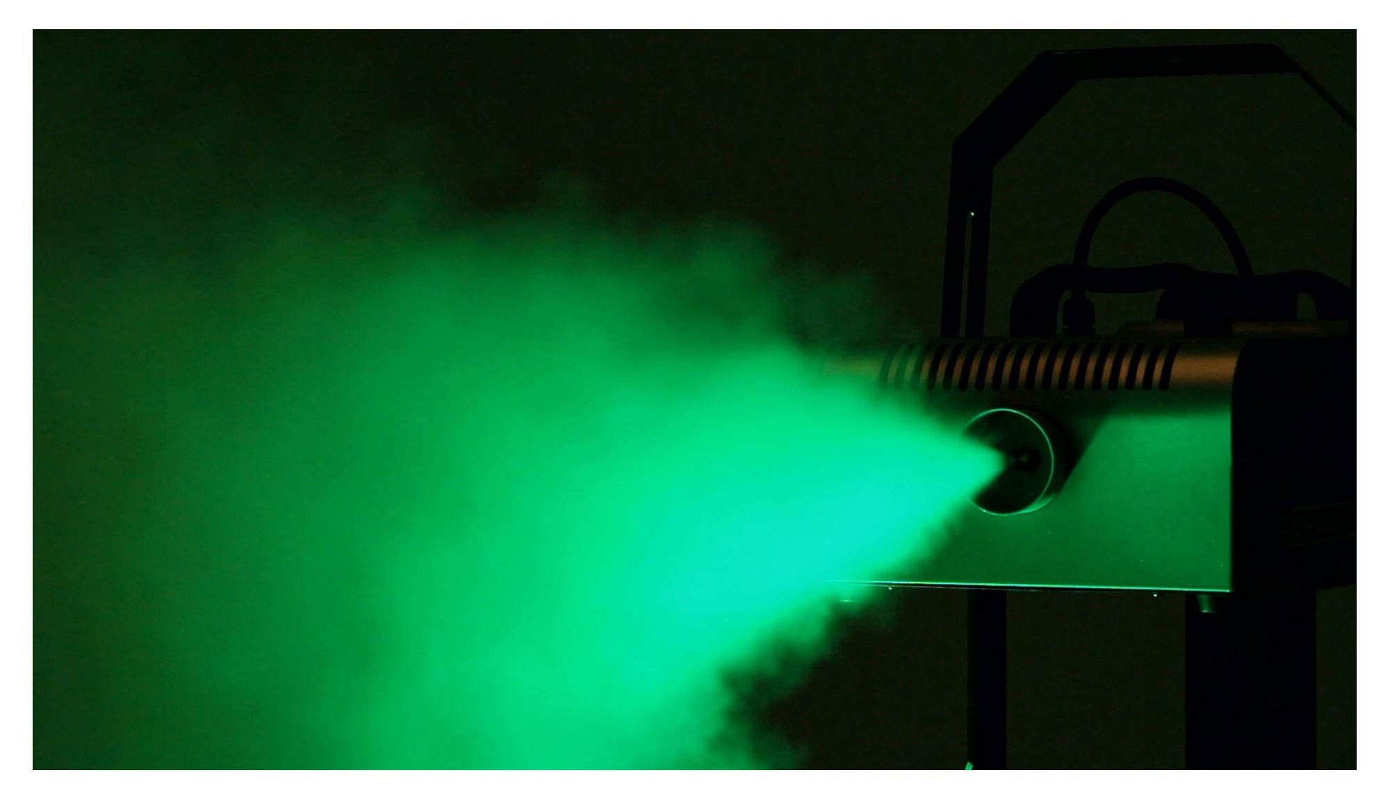 Showlite SN-1500D DMX Nebelmaschine mit Timer und Fernbedienung (1500W, 560m³ Nebelausstoß/min, 12 Min. Aufwärmzeit) silber