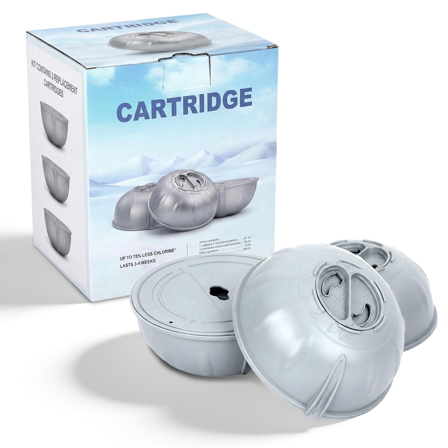 Cartouche de chlore Frog pour jacuzzi eau cristalline et saine lot de 3