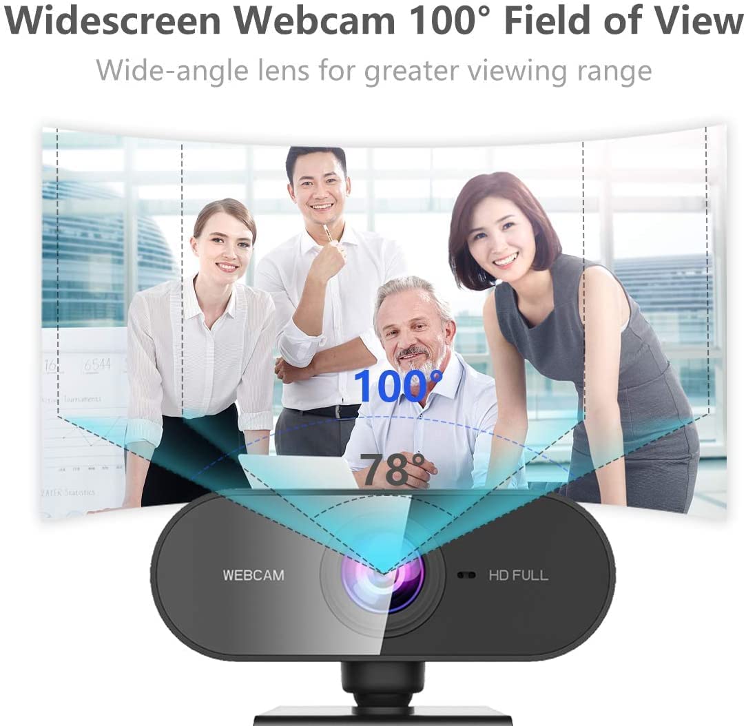 Cámara Web USB Full HD 1080P Con Micrófono Y Enfoque Automático - Para PC, Portátil Y Videollamadas