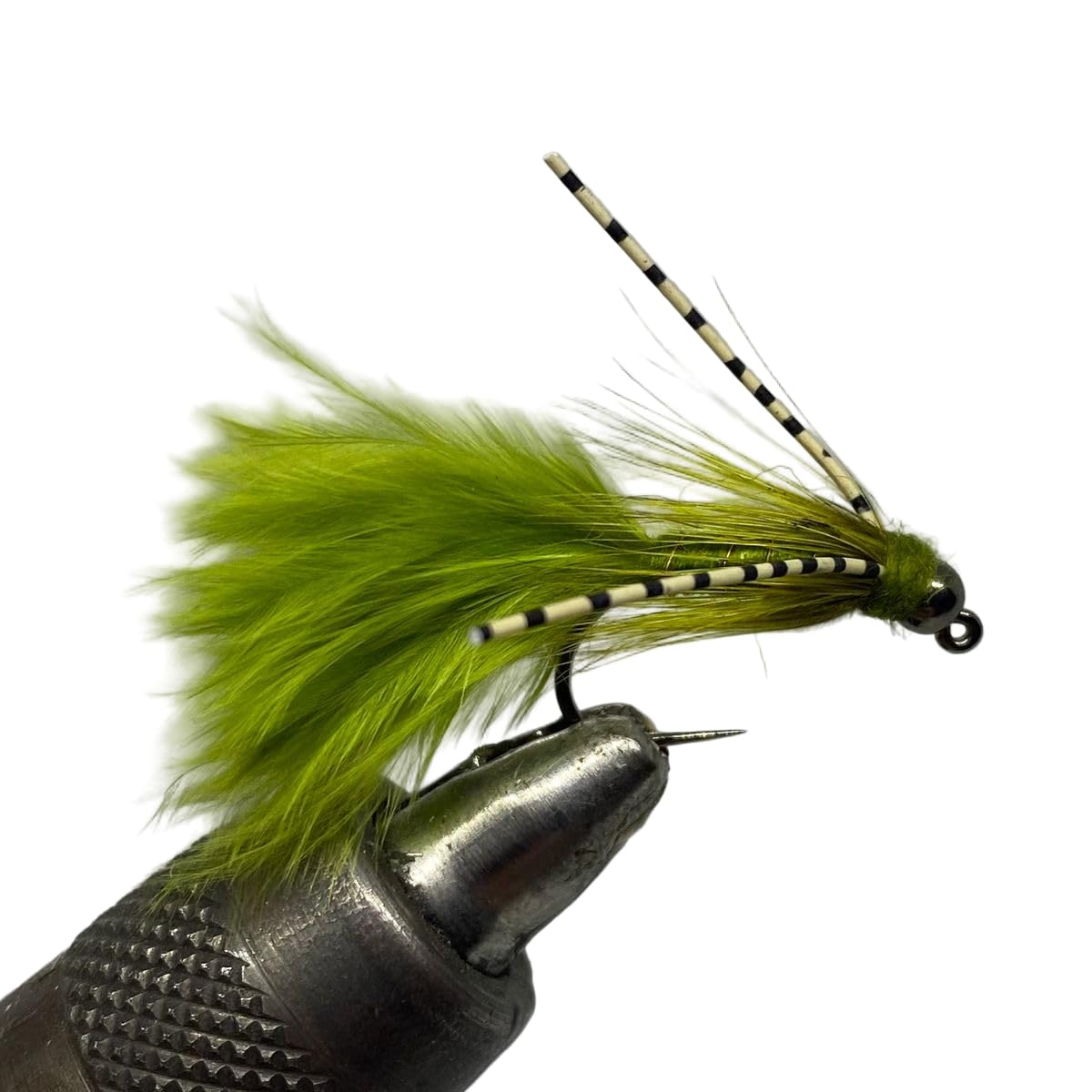 Six (6) Tungsten Beadhead Jig Bugger Olive Streamer- Strike Fly Company