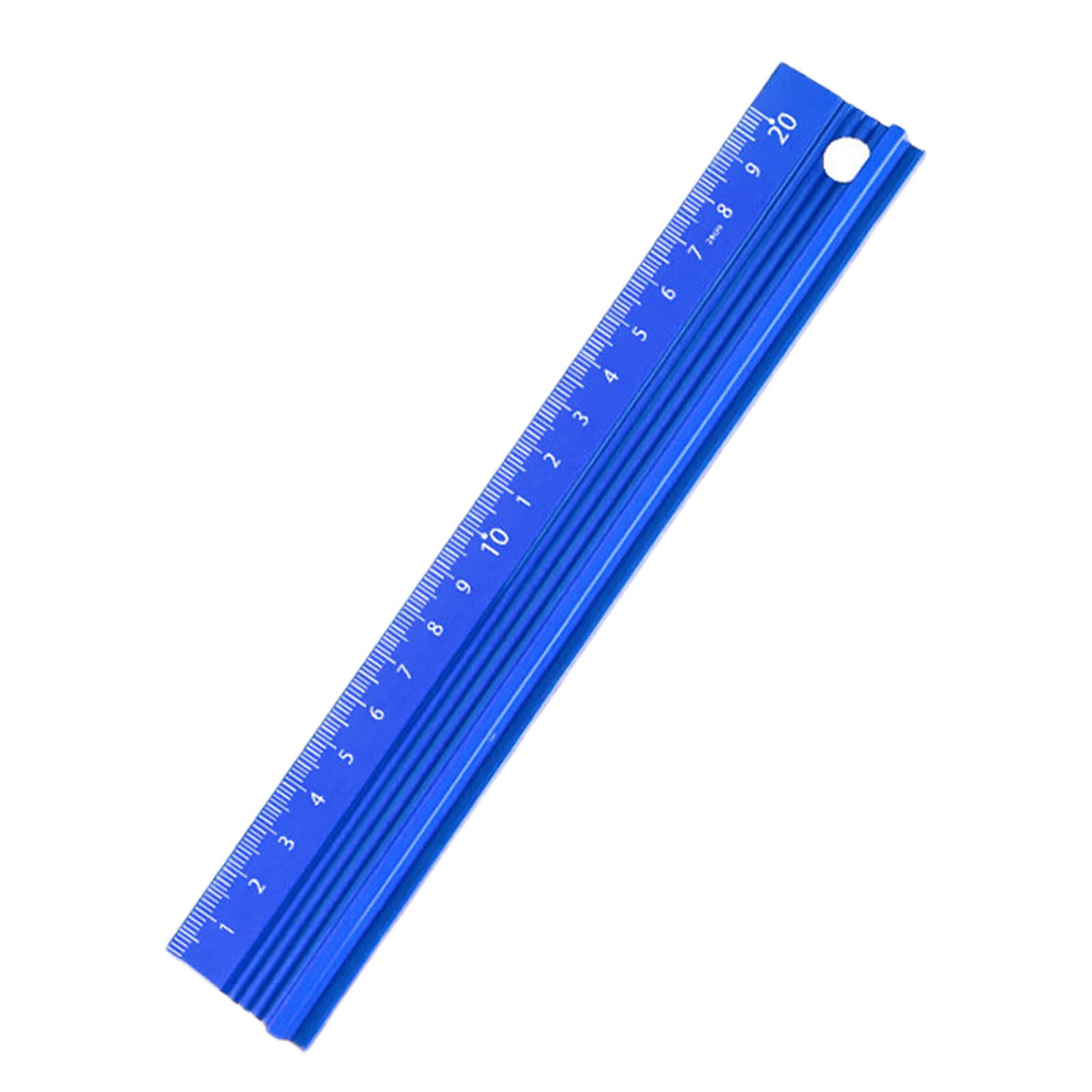 Zbiianxer Blue Professional Thickened Aluminum Ruler 3 Size For Accurate Measurement & Smooth Cutting In Crafting & Construction Aluminum Measuring Ruler
