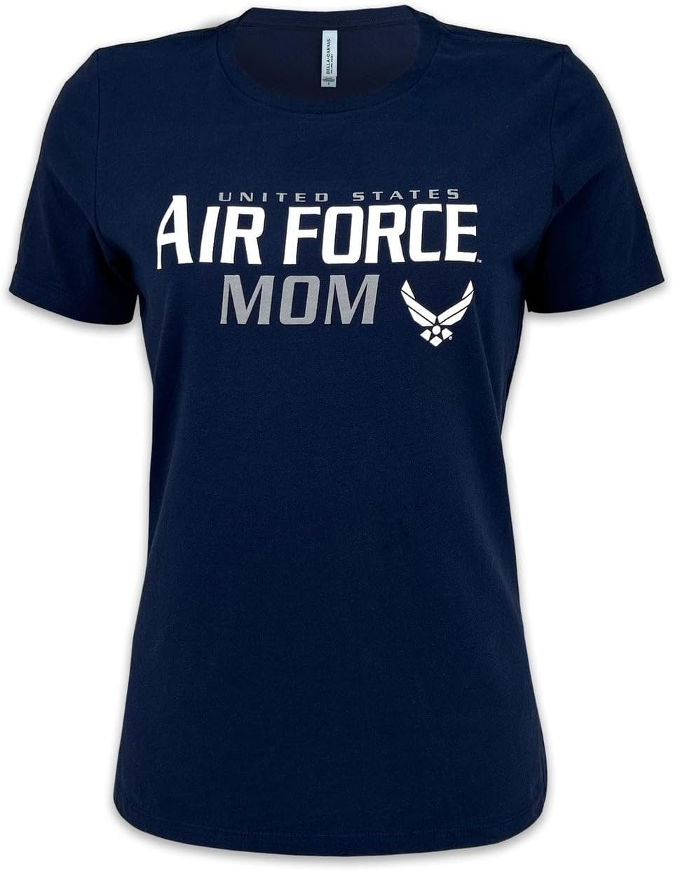 Armed Forces Gear Ladies United States Air Force Mom T-Shirt (Navy)