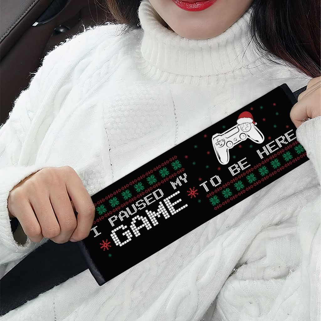 Gamer Car Seat Belt Pads - Cool Seat Belt Covers - Illustration Seat Belt Covers