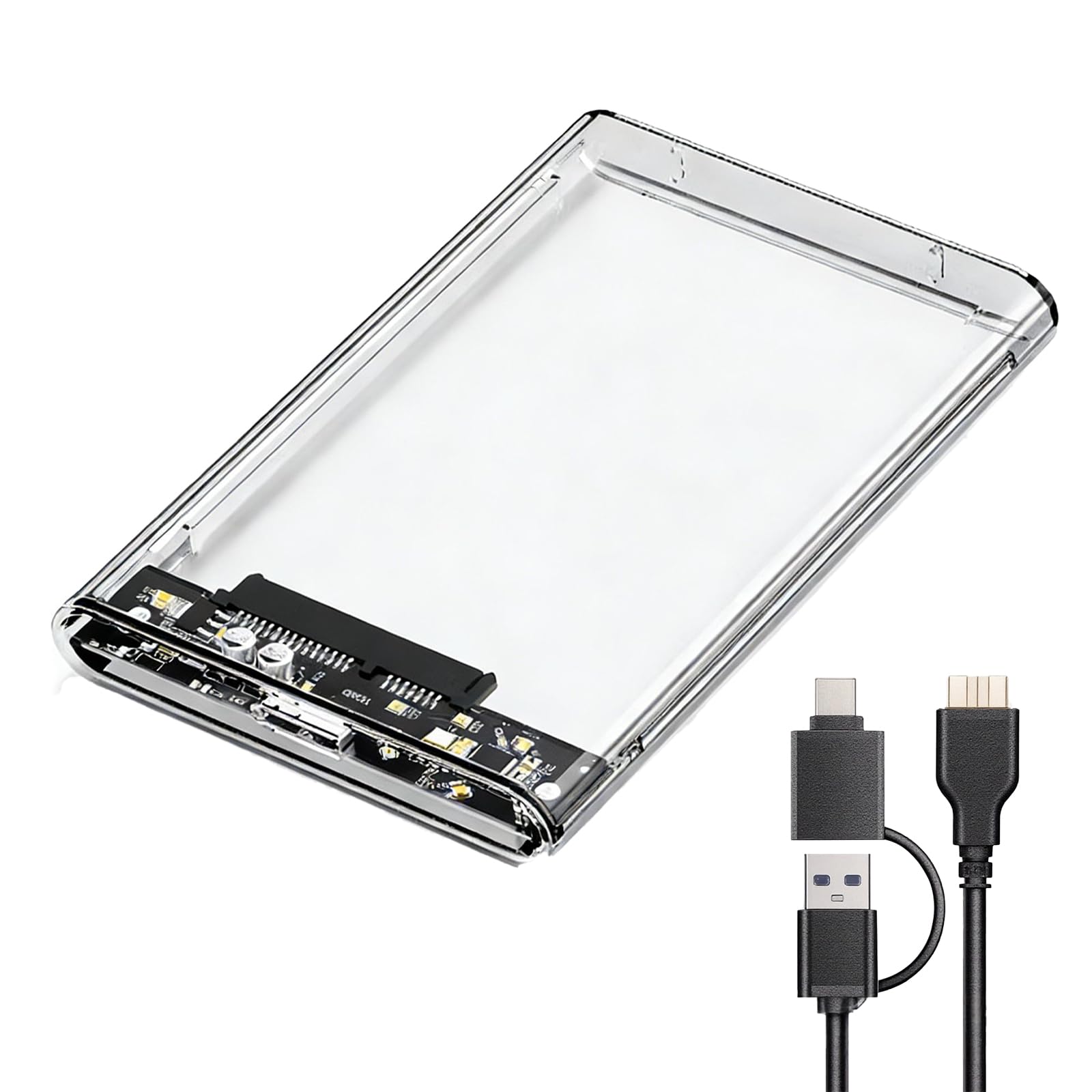Leloco 2,5 Zoll Festplattengehäuse USB 3.0 SSD Gehäuse 5 Gbp