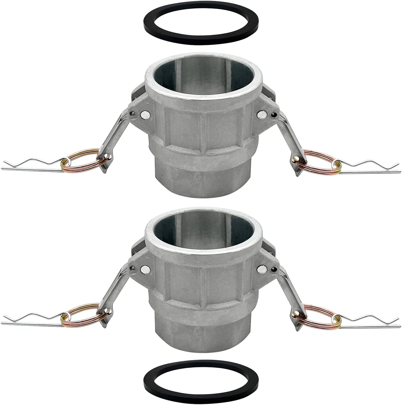 2PCS Type D Cam & Groove Hose Fittings (3")