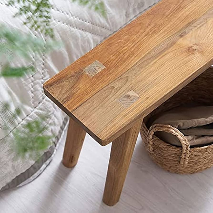 チーク製 簡単組立 玄関ベンチ チーク製 簡単組立 玄関ベンチ