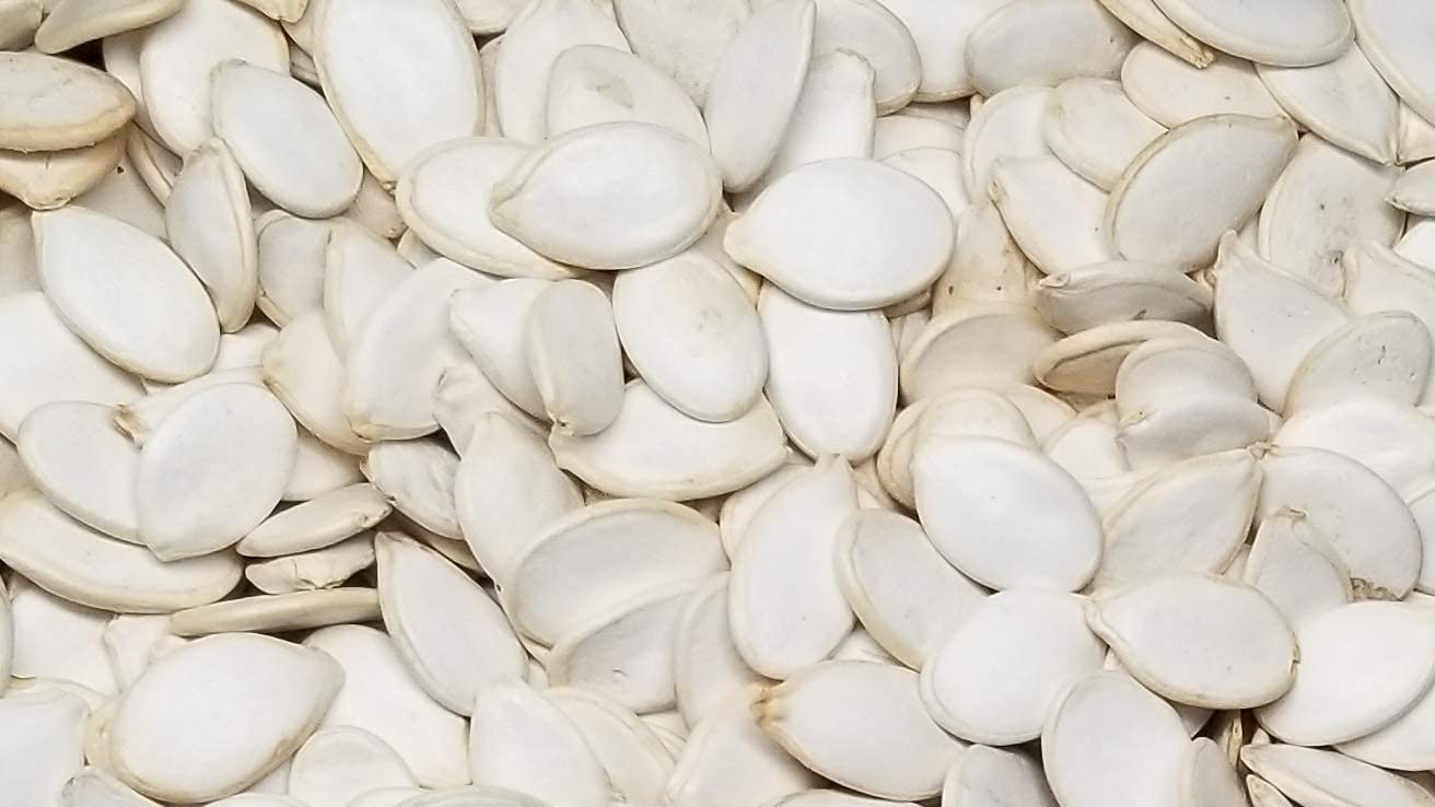 Pumpkin Seeds, Raw In shell Snow white, Oil Free, Healthy Snack, Crunchy, Delicious, Packed in a 4 lbs. (64 oz.) Resealable pouch bag by Presto Sales LLC