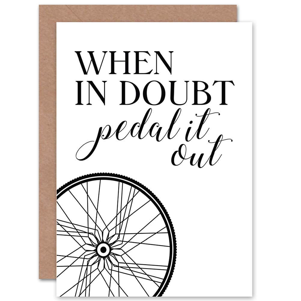 Artery8 - Greeting Card - Bicycle Quote - White