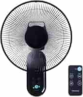30センチリモコン式壁掛扇 壁掛け扇風機 リモコン 30cm ブラック TEKNOS KI-W304RK | 空調