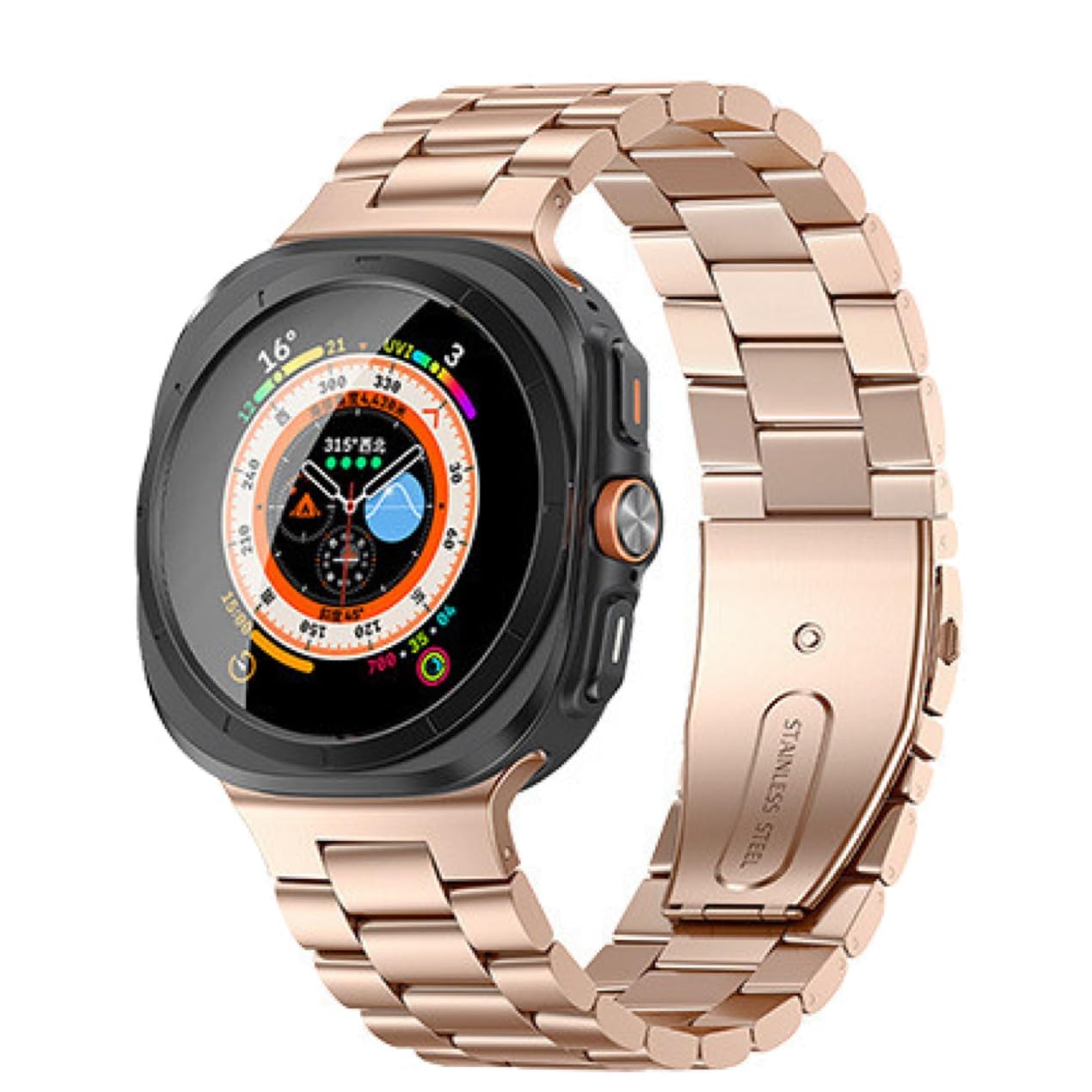 YODI Watch Strap Bands Compatible with Samsung Galaxy Watch 7 Ultra Band 47mm smartwatch, Replacement Stainless Steel Metal Strap Band for Men & women (Rose Gold) (B0DDLC1PGK) Amazon Price History, Amazon Price Tracker