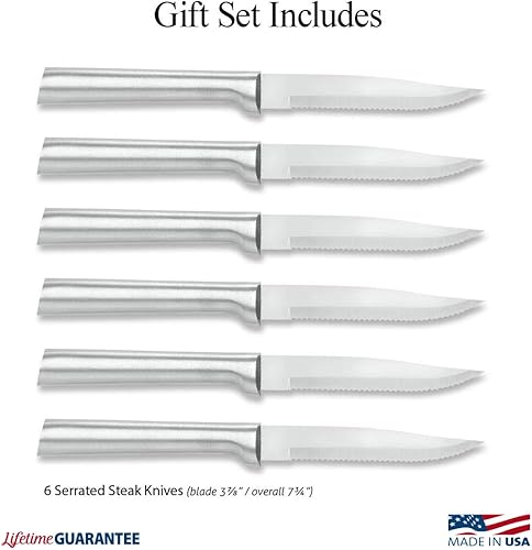 Miniatura 2 de Rada Cutlery Juego de 6 cuchillos serrados de acero inoxidable con asas de aluminio