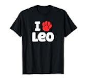 Dog Name Leo Paw Love Cute Pet Owner Puppy Named Leo T-Shirt