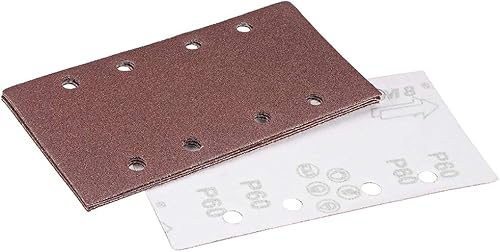 Miniatura 5 de uxcell 320 Grit 1/3 Lijadora Lijadora Papel de lija Almohadillas de Gancho y Bucle 8 Agujeros 5pcs