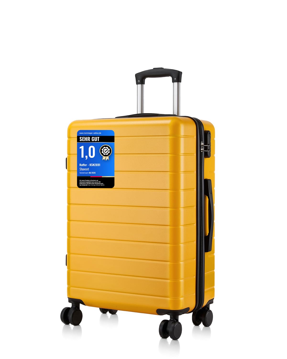 Shavont Handgepäck Koffer 55x40x20cm, Leichter ABS+PC Reisekoffer für Flugzeug, Ryanair Trolley mit 4 Rollen, Hartschalenkoffer für Eurowings, Kabinenkoffer für EasyJet und Business Reisen