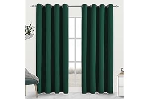 Blackout Curtains for Bedroom - Hunter Green Blackout Curtains Thermal Insulated Light...