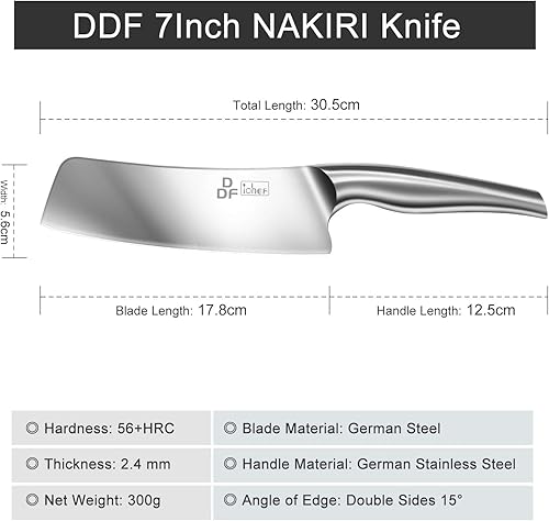 Miniatura 8 de DDF iohEF Cuchillo de chef de acero inoxidable profesional y 8 cuchillos de cocina profesional con soporte magnético para cuchillos para pared