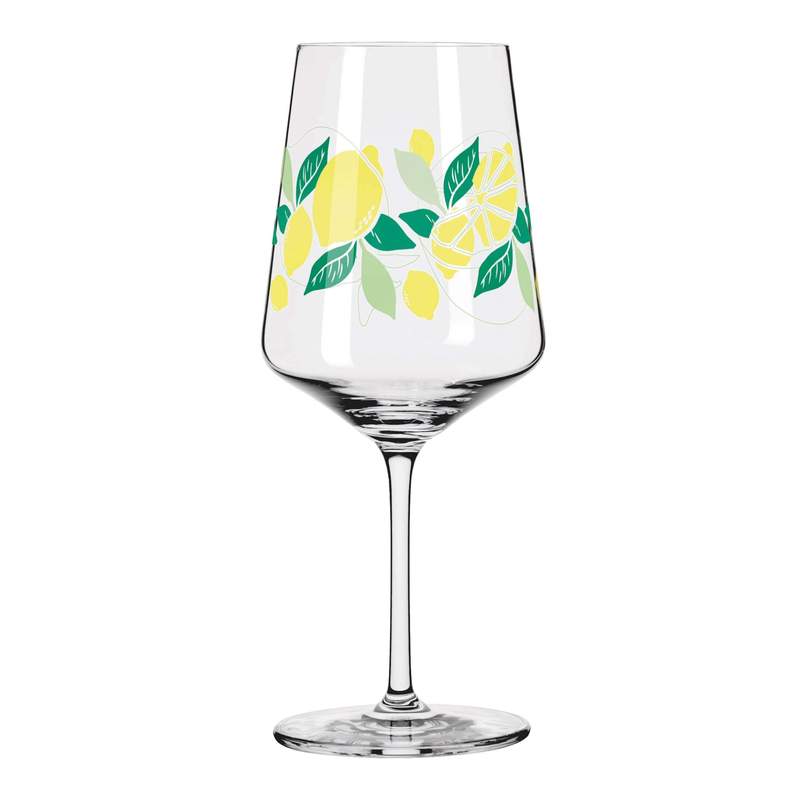 RITZENHOFF 6041004 - Set di bicchieri da aperitivo da 500 ml, serie Sommerau, per spruzzatura o Schorle, motivo limone, made in Germany, verde, giallo, viola