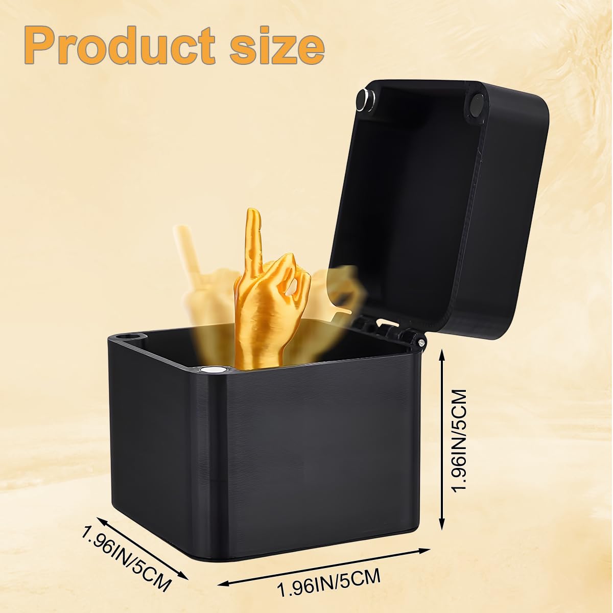Middle Finger in A Box,Middle Finger Surprise Gift Box Funny Novelty Prank Pop Up Gifts for April Fool's Day Decoration and Gift for Adult (Black) - Image 2