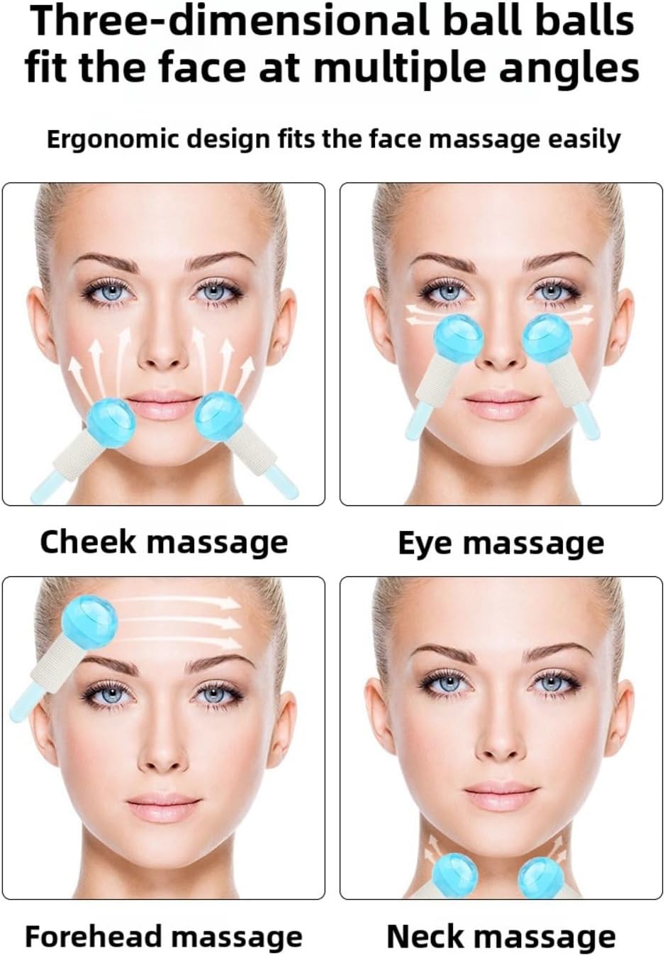 2pcs Beauty Crystal Ball Facial Cooling Puck for Face and Eye Massage Massage Tool (violet) - Image 7