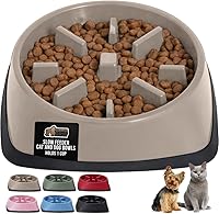 Vista 34 de GORILLA GRIP Tazones patentados de alimentación lenta sin BPA, juguete interactivo para perros y gatos, enriquecimiento de entrenamiento Turquesa