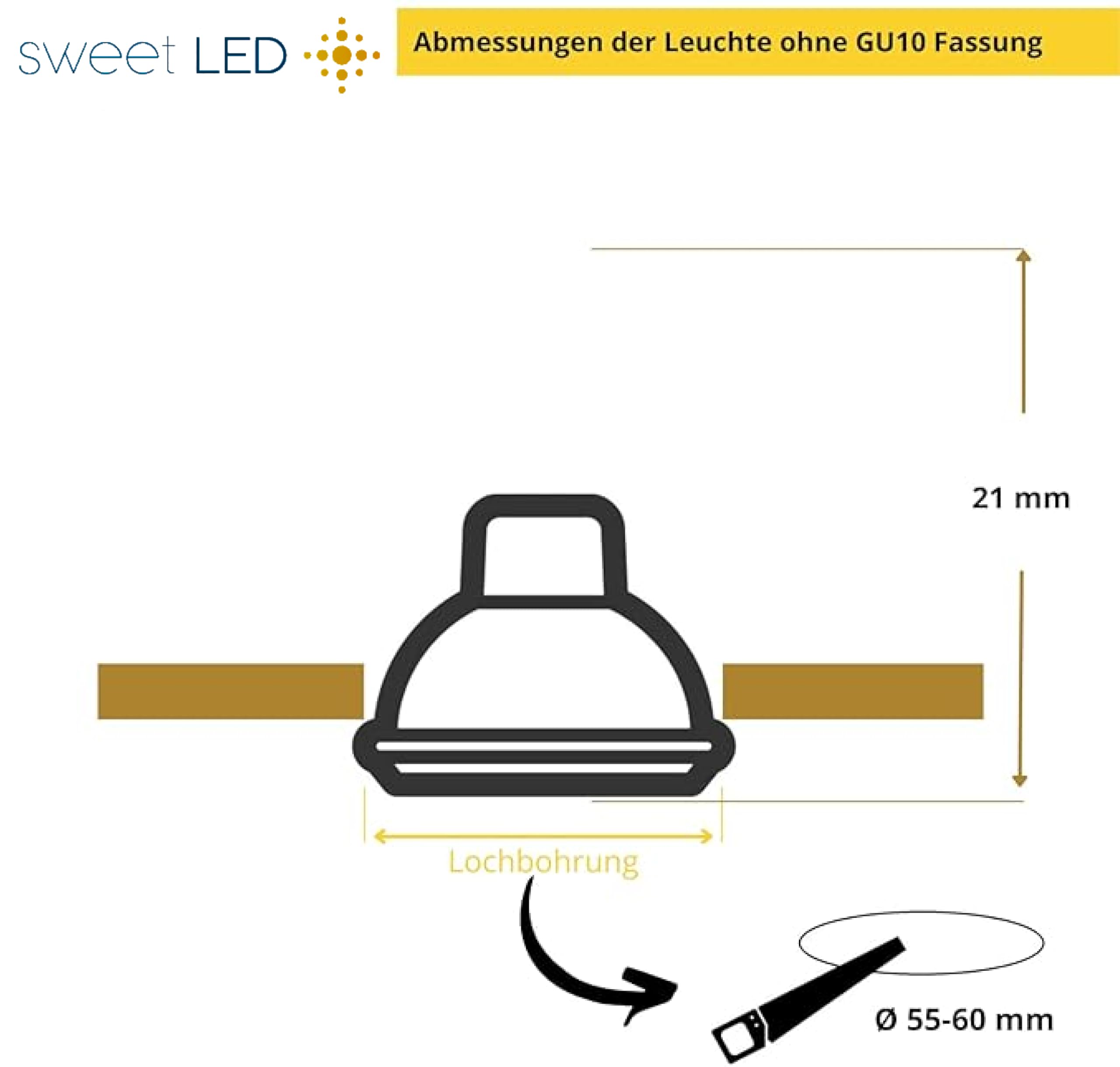 Sweet Led 4 faretti da incasso piatti, 12 V, IP44, 3,5 W, LED 3000 K, da incasso, rotondi, ultra piatti, per ambienti umidi, mobili, da incasso, per bagno, temperatura colore bianco caldo, bianco