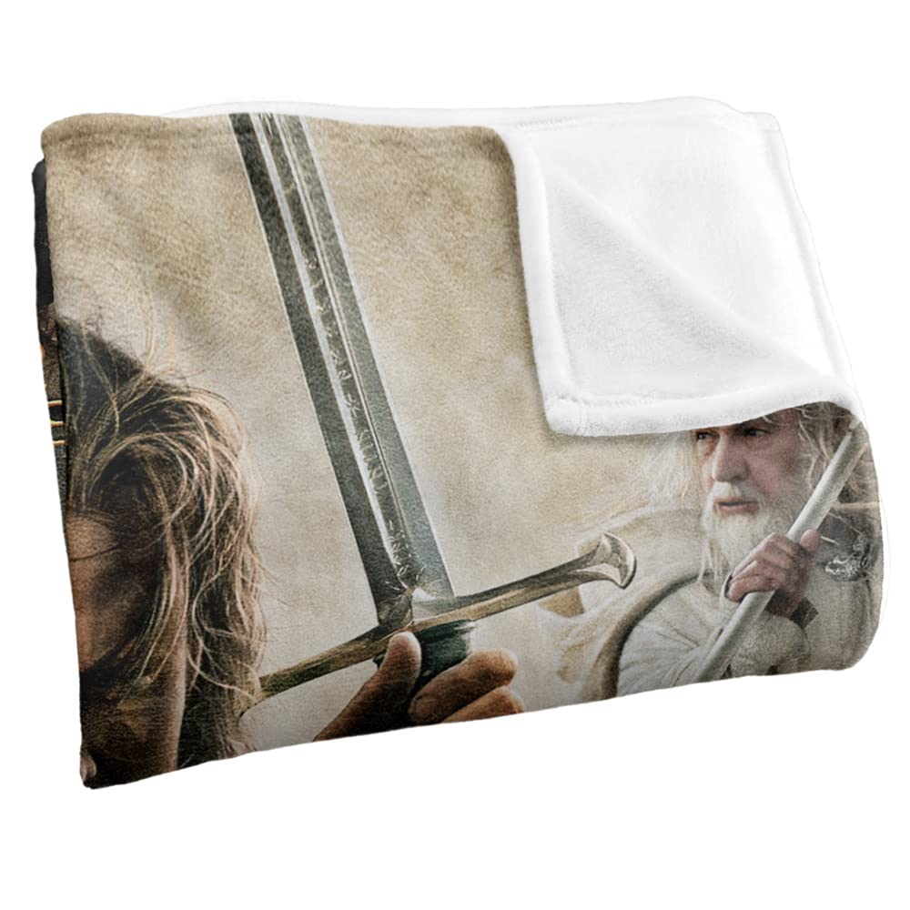 LOGOVISION Lord of THE RINGSDer Herr der Ringe Seidige Kuscheldecke, Optimalweich, 152 x 127 cm