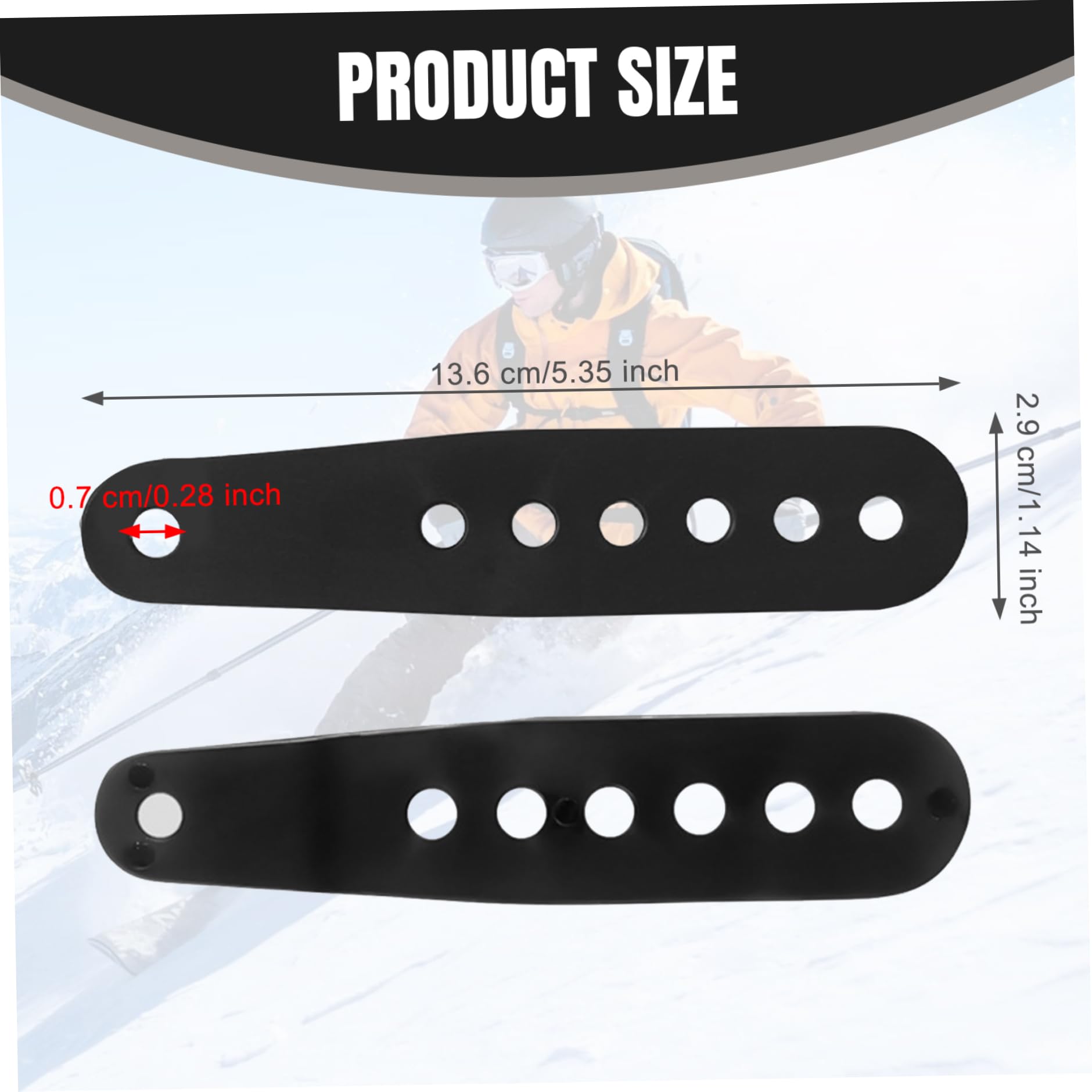 Attacchi per snowboard, Cinghie per attacchi per snowboard da 2 pezzi, Cinghie 5x1 robuste e robuste per, multiforo regolabili, Per