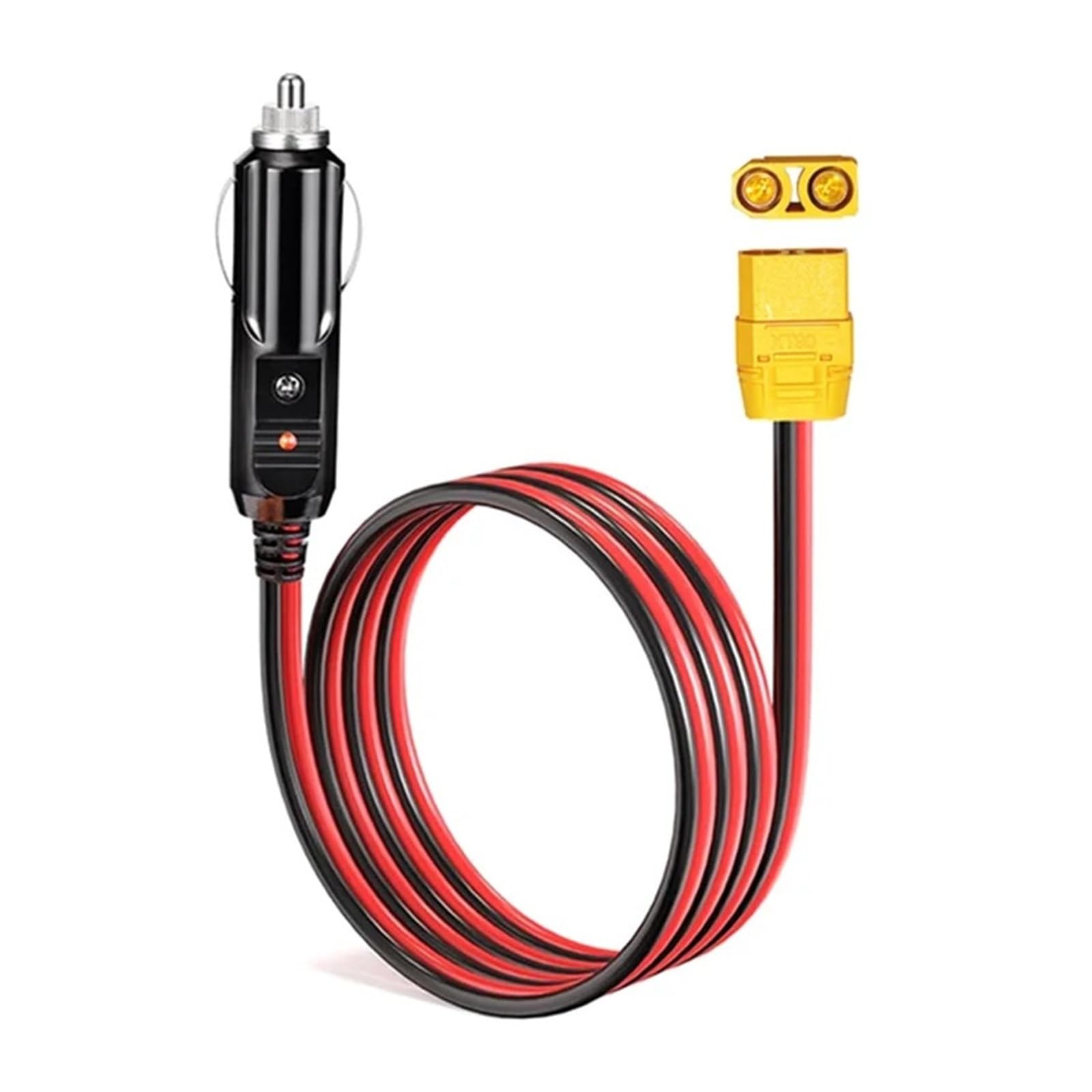 XT90 Cable de alimentación macho a hembra para cigarrillos, 14 AWG, 12 V CC para generador solar, estación de alimentación, carga de batería RC