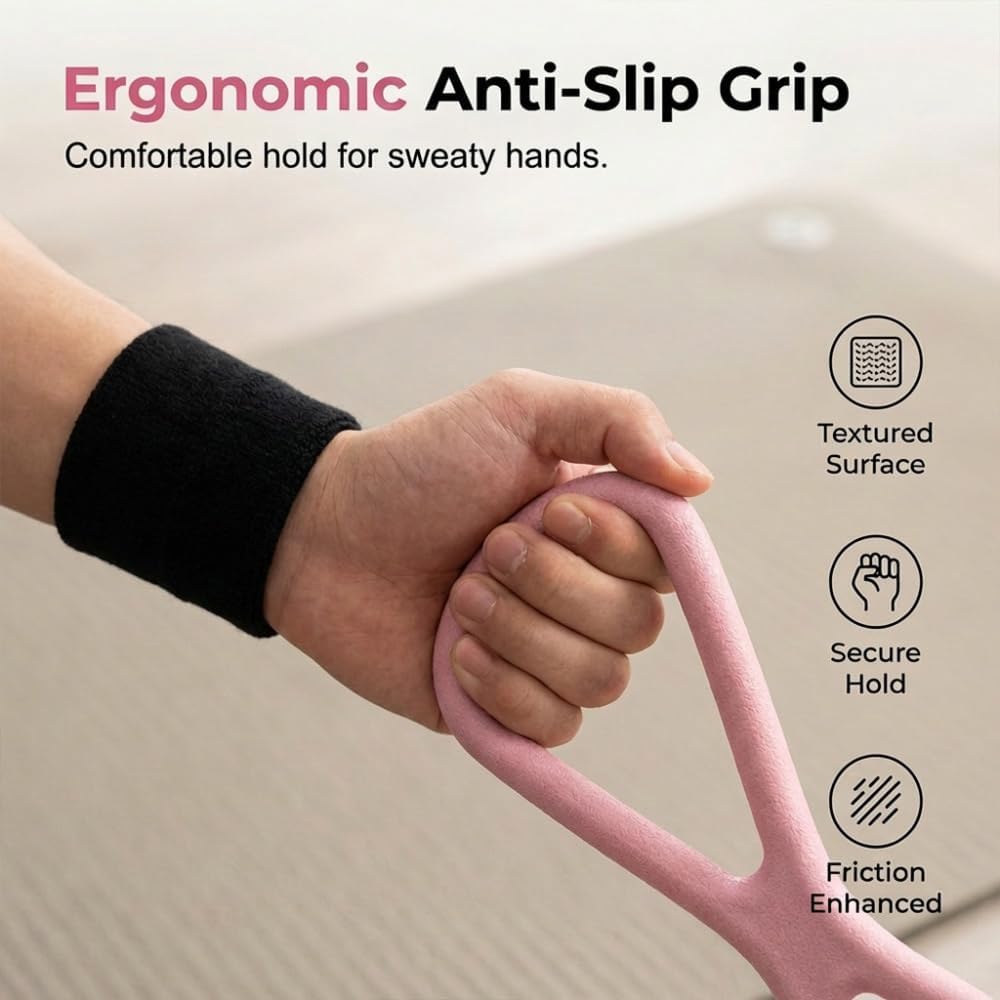 Figure 8 Resistance Band with Handles, 2026 New Figure 8 Resistance Band for Yoga, Portable Resistance Exercise Band for Home Gym, Durable Stretch Band for Pilates Home Gym Equipment