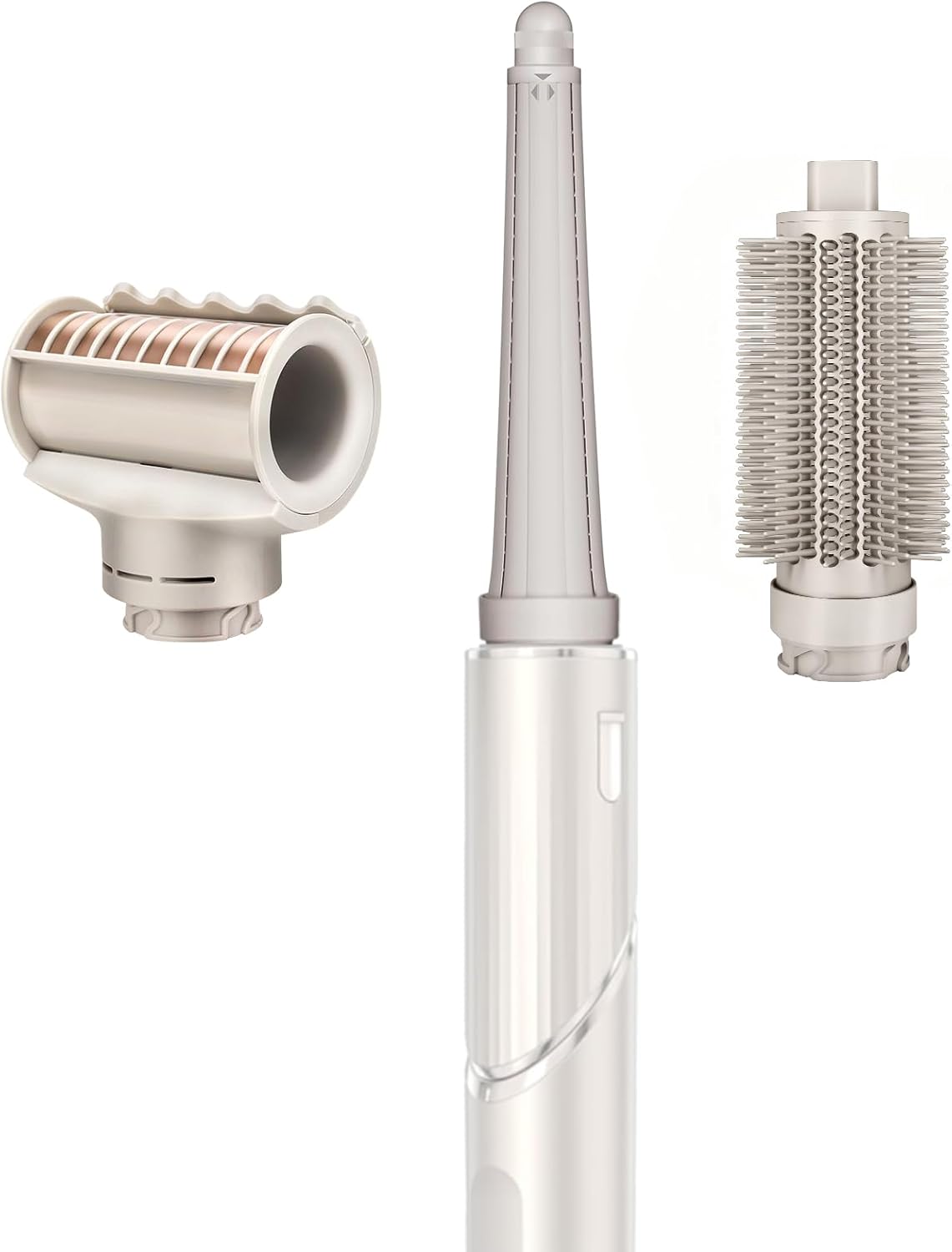 Chuancheng Barriles rizadores largos 3 en 1 + accesorios de cepillo voluminizador redondo para Shark FlexStyle, accesorios de herramientas de acabado para alisar, cabello brillante, rizos voluminosos