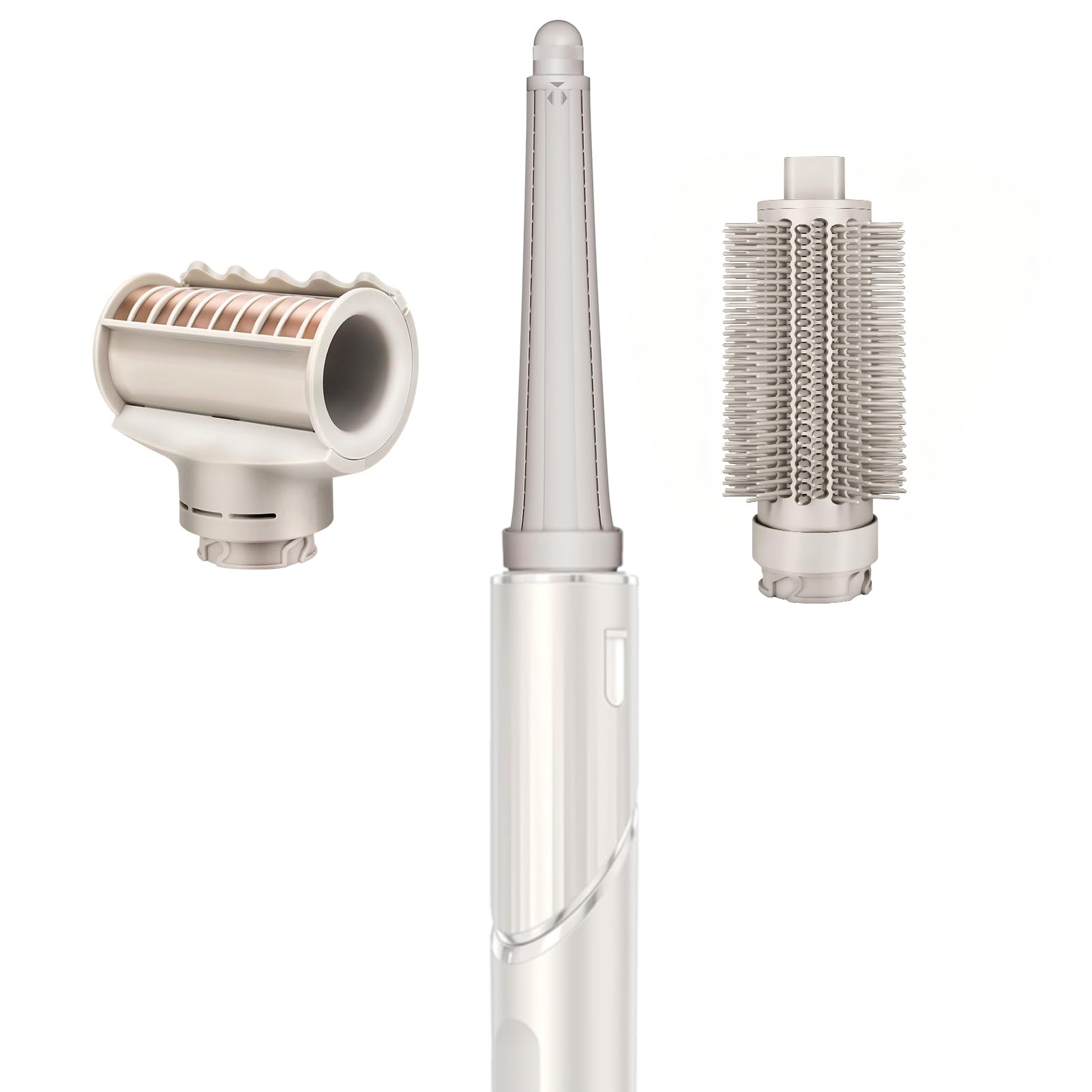 Chuancheng Barriles rizadores largos 3 en 1 + accesorios de cepillo voluminizador redondo para Shark FlexStyle, accesorios de herramientas de acabado para alisar, cabello brillante, rizos voluminosos