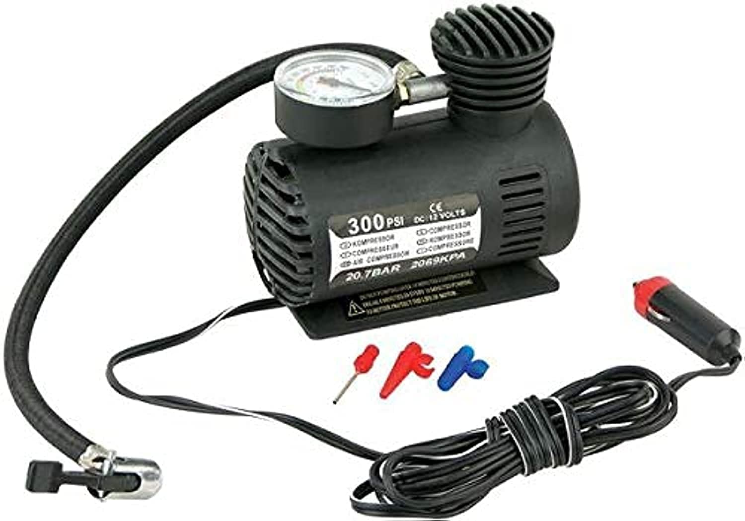 12V Car Auto Electric Pump Air Compressor Portable Tire Inflator 300PSI K590
