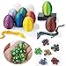 DND Dice Set 7 Pcs and 3D Printed Dragon Egg,DND Dice Dungeons and Dragons Starter Games Fidget Toys Set for RPG MTG Table Games,Yellow Green