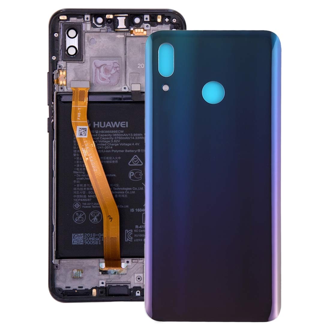 Advanced Back Cover Compatible With Huawei Nova 3 (Color : Twilight)