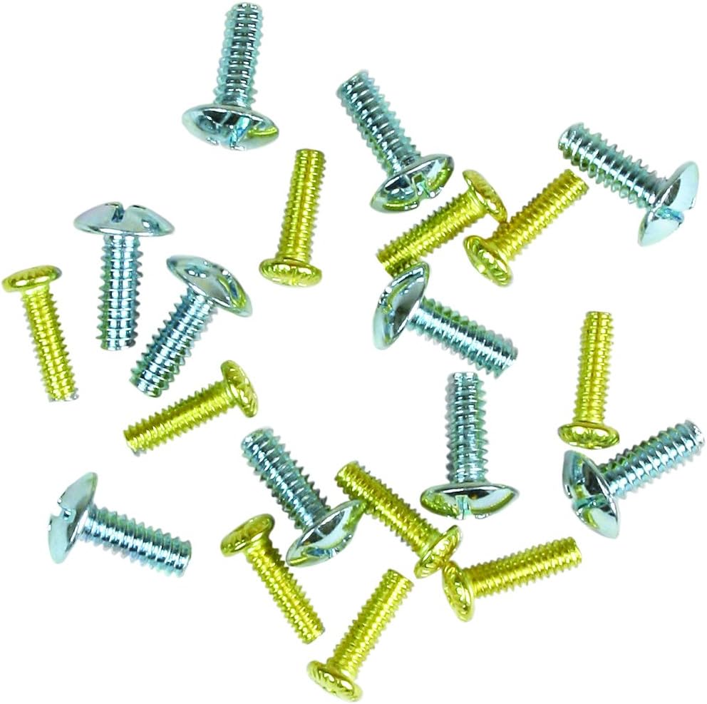 Jandorf 60302 Screws, Small, Brass/Silver, 20 Count