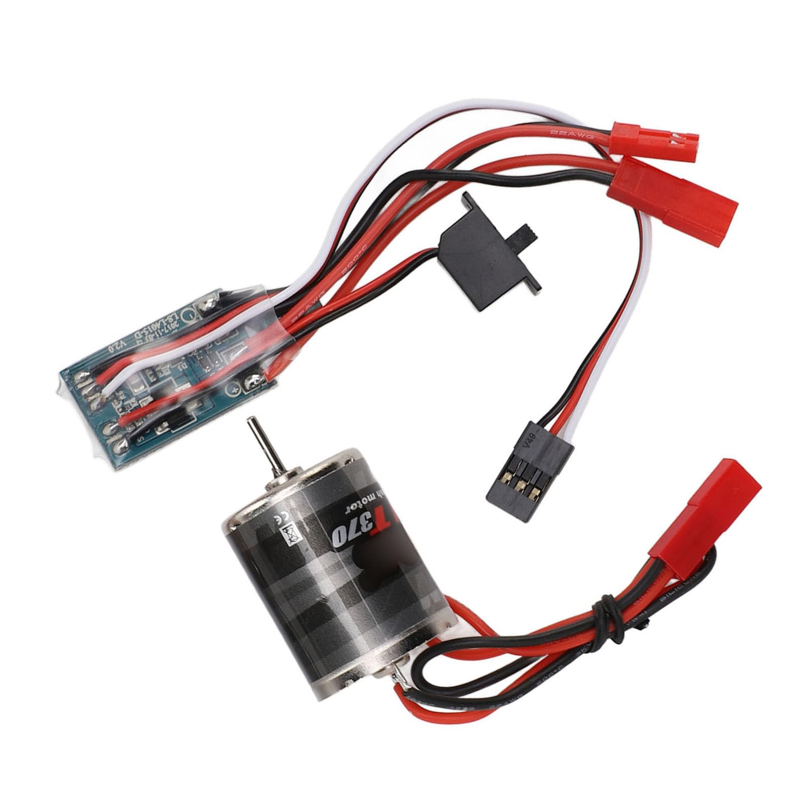 RiToEasysports RC Brushed Motor ESC Combo, 31T 370 Brushed Motor 30A Brushed ESC Set High Efficiency Low Noise Motor and ESC Set for 1/16 1/18 RC Cars