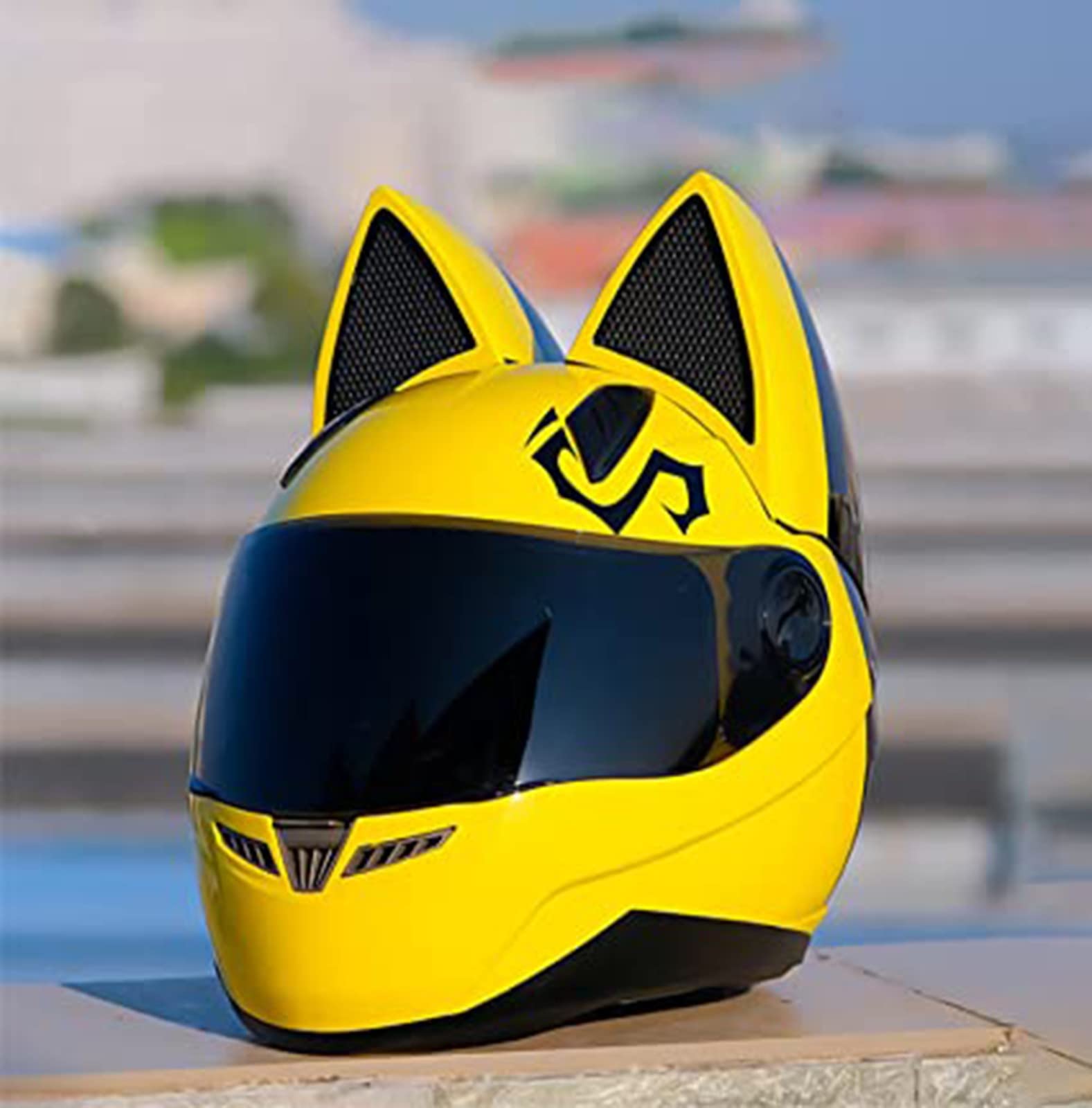 Celty Sturluson Cat Motorcycle Helmet Anime Tk Casco Con Orejas De
