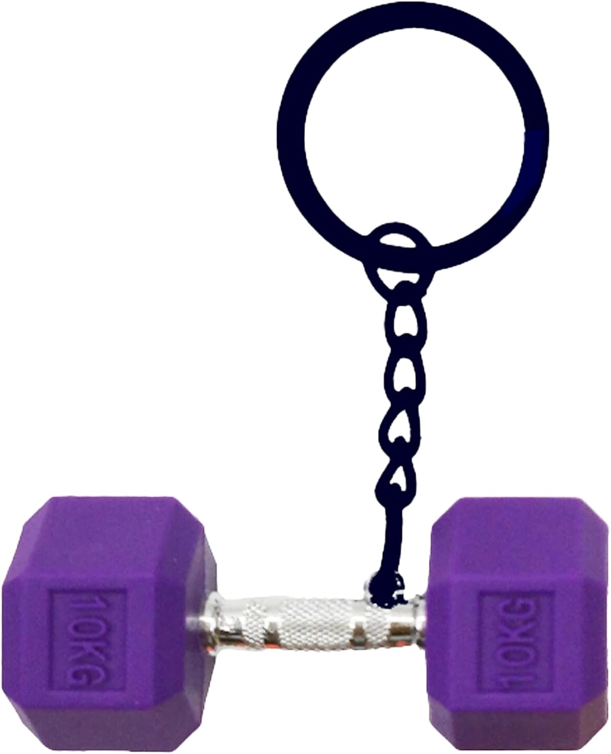 VIGUEUR Mini Dumbbell Keychain - Barbell Keychain for Fitness Enthusiast, Purple