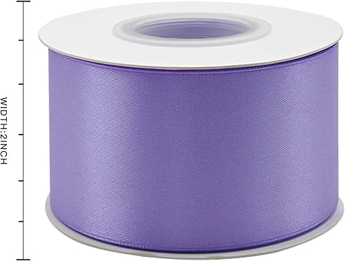 Miniatura 854 de Cinta de satén rosa polvoriento de doble cara de 1/4 pulgadas x 50 yardas, cintas de poliéster polvorientas para envolver regalos, cinta de tela