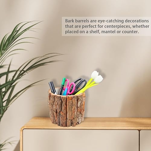 Miniatura 3 de Maceta de madera para corteza, maceta para suculentas, cubo de madera, macetas rústicas de flores para decoración del hogar en interiores y