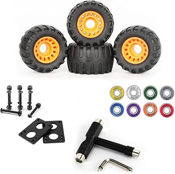 skateboard wheel with color bearing skateboard double warp longboard road wheel wearable street wheel off road drift board fish board jute