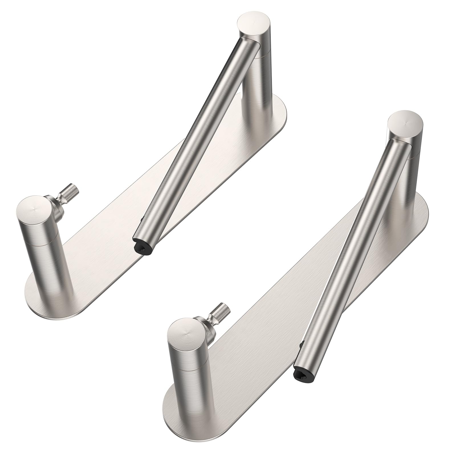 Adhesive Toilet Paper Holder Chrome Bathroom Double Post Pivoting Toilet Tissue Holder Polished Roll Holder Stick On No Drilling Stainless Steel and Zinc Alloy — Amazon image 13