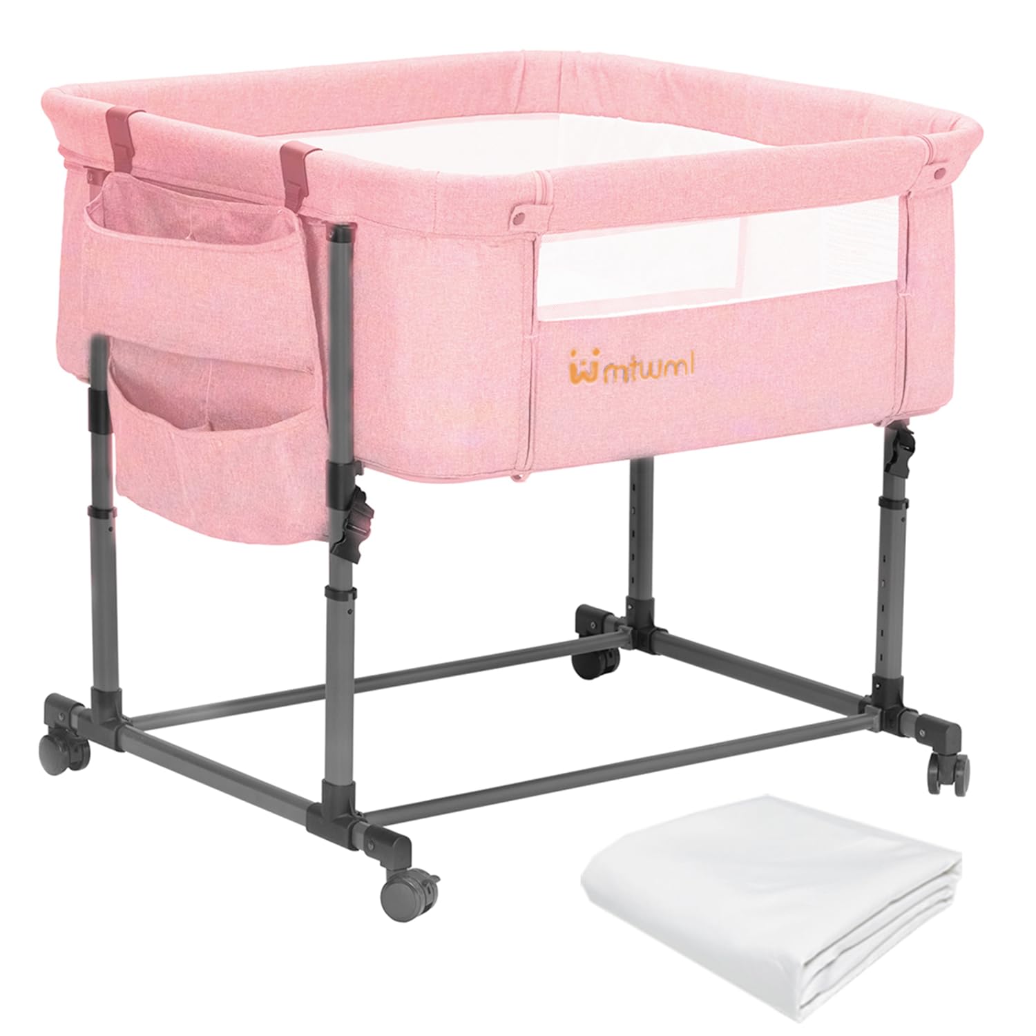 Amazon.co.jp: MTWML ツインベビーベッド 双子用ポータブルクレードル