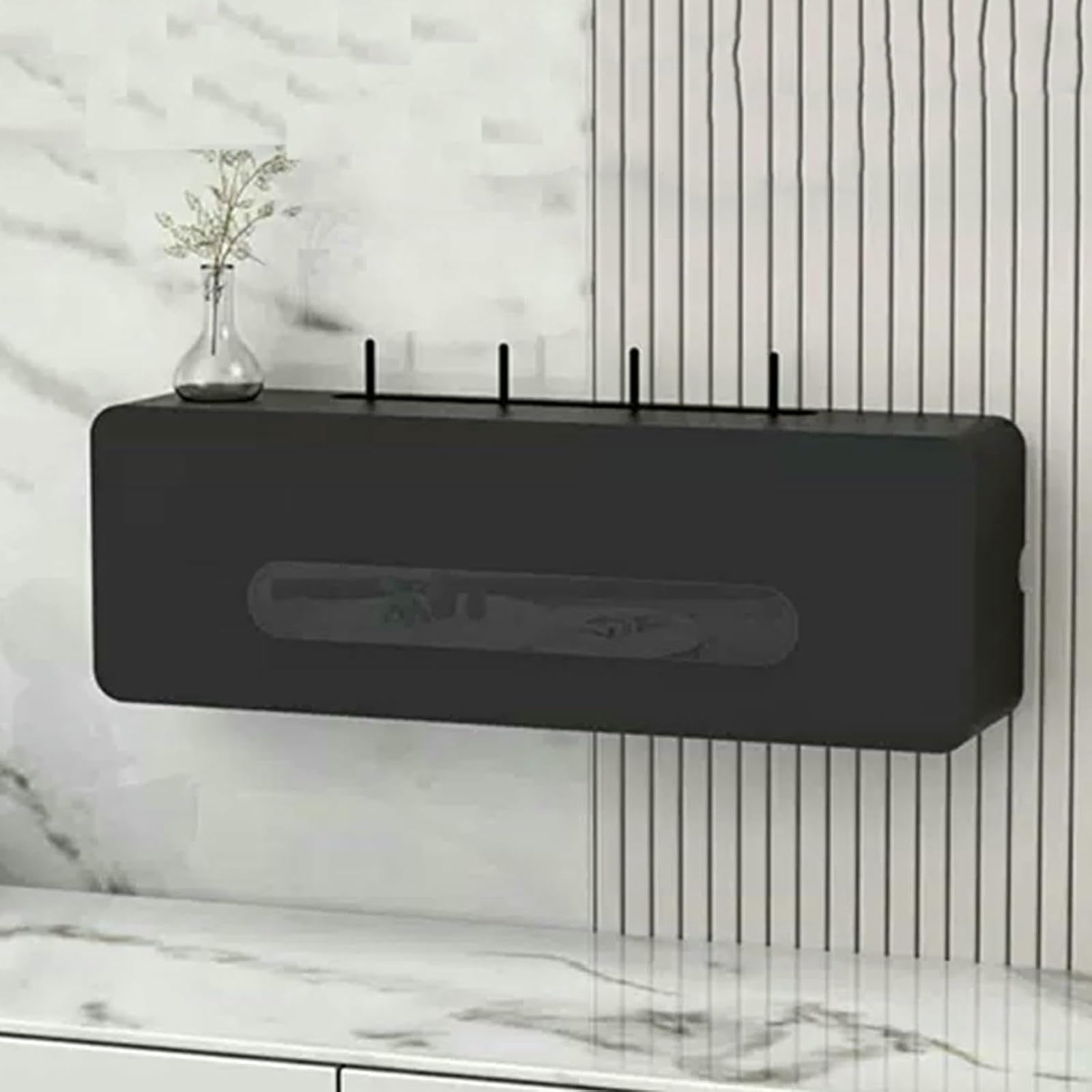 Wand Montierte, Massive Holz, Die Mit Wand Montiertem Drahtlosen WLAN-Router-Regal-Aufbewahrungsbox, Drahtloser Router-Aufbewahrungsbox, Router-Organizer, Hidden Draht Management Container