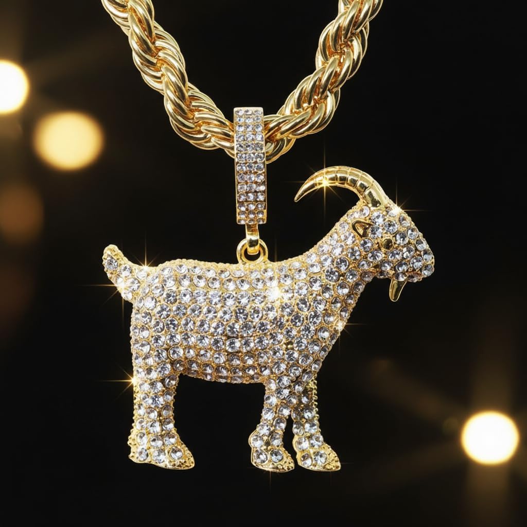 Techno Pave Men's Iced-Out Basketball Pendant with Rope Chain – Sports-Inspired Hip-Hop Necklace