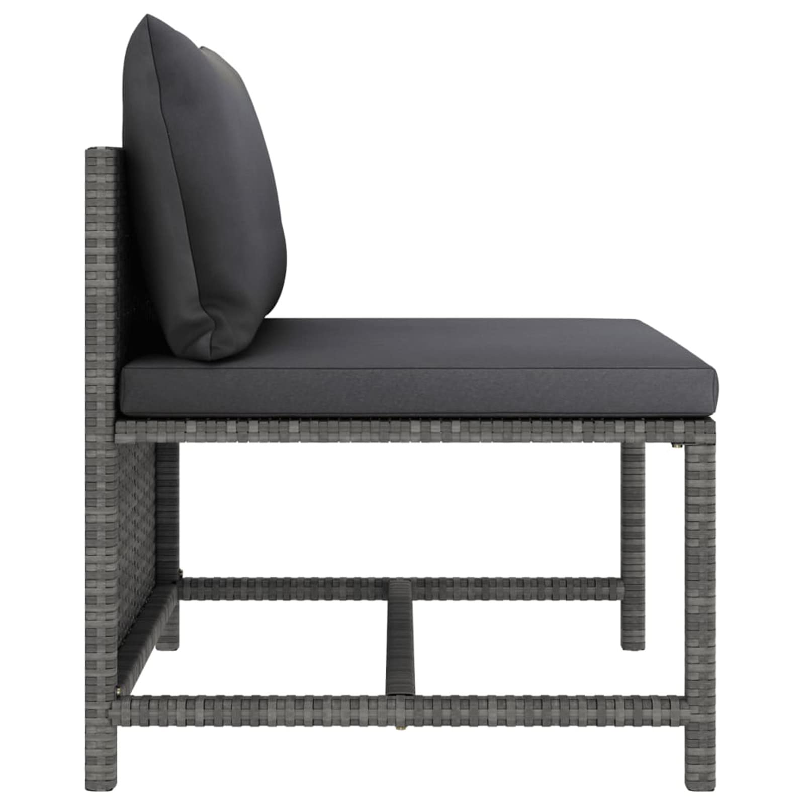Lechnical Salotto da Giardino Divanetto Esterno Set Set Divani da Giardino Divano da Divani da Giardino Set Divani da Giardino 4 pz con Cuscini in Polyrattan Grigio b