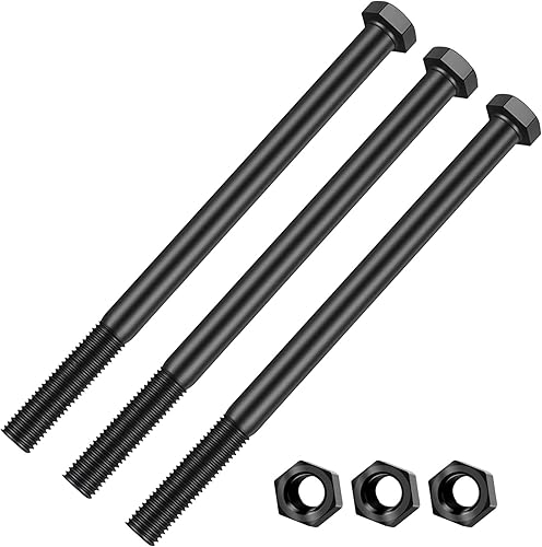 04001-41 04020-09 Perno de hoja de husillo de cortacésped y tuerca hexagonal 5/8-11 X 9-1/2, compatible con cortacéspedes de tamaño mediano Scag de