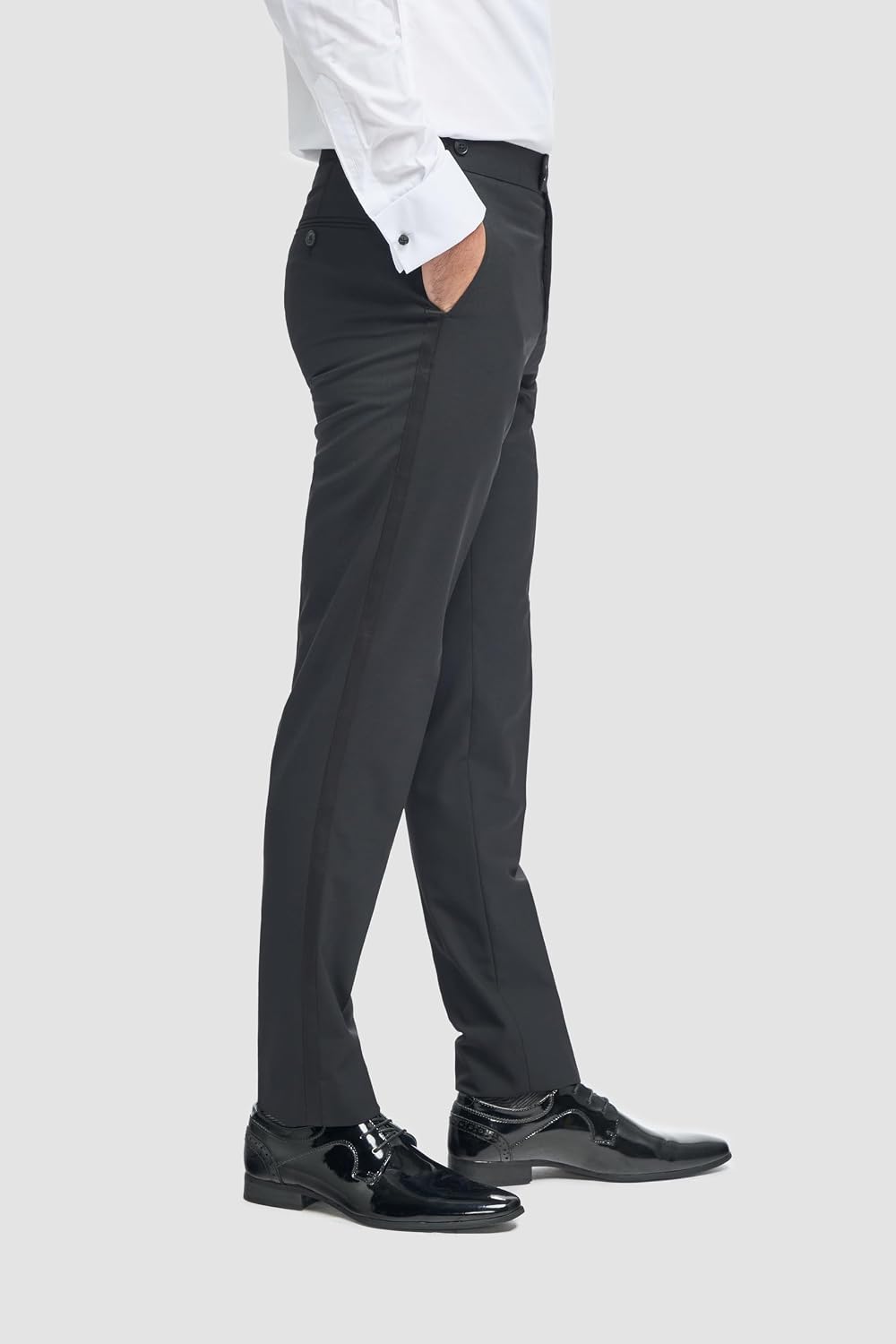 Men’s Slim Fit Wool Blend Tuxedo Dinner Wedding Ecru Suit Formal 2 Piece Suit Set
