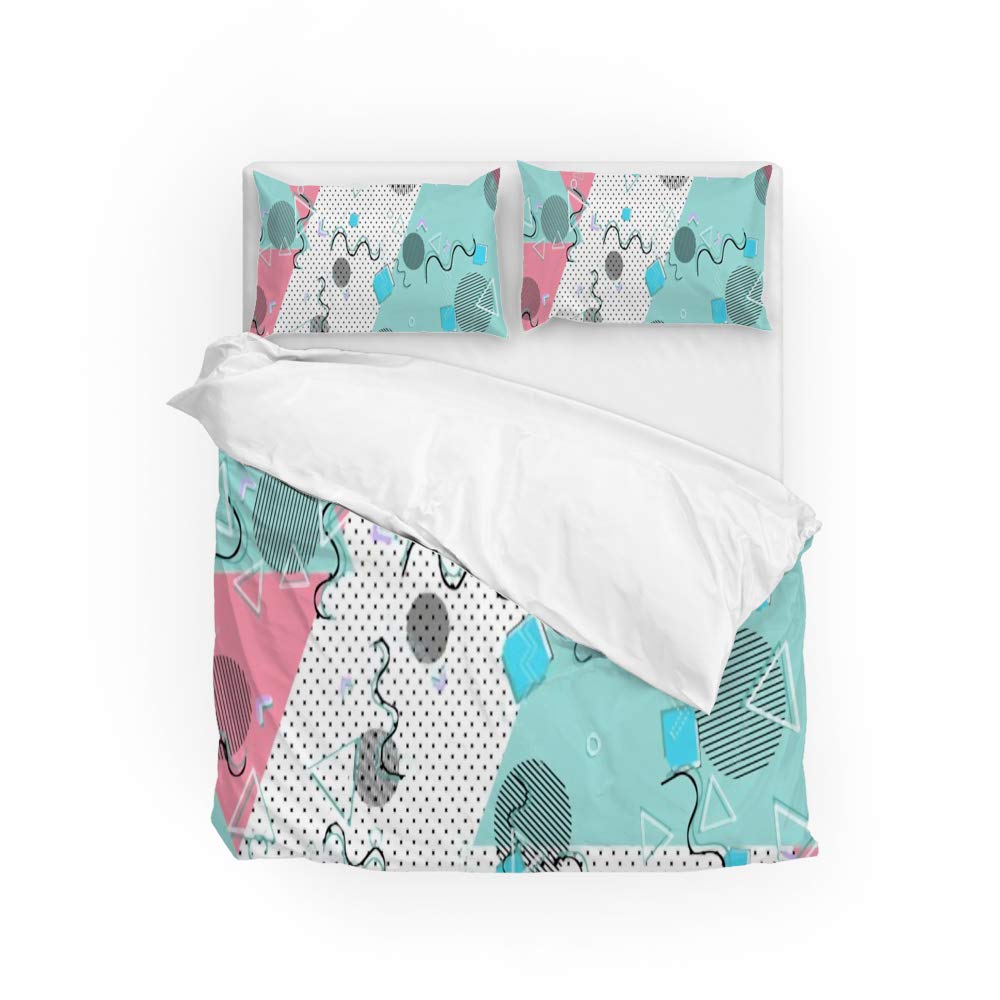 Parure de lit Memphis pour chambre étudiante et lit Long Twin avec 2 taies