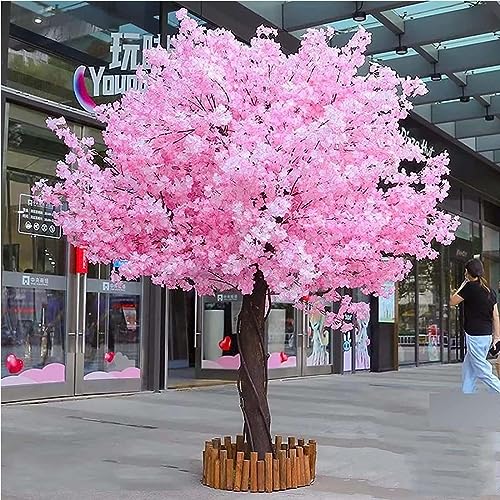 Árbol de flor de cerezo rosa artificial - Planta grande de seda Sakura hecha a mano para boda, restaurante fiesta